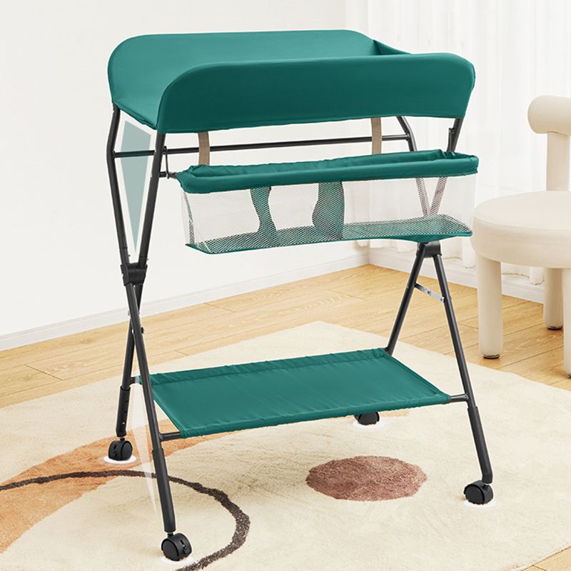 Modern Metal Baby Changing Table Folding Changing Table with Basket