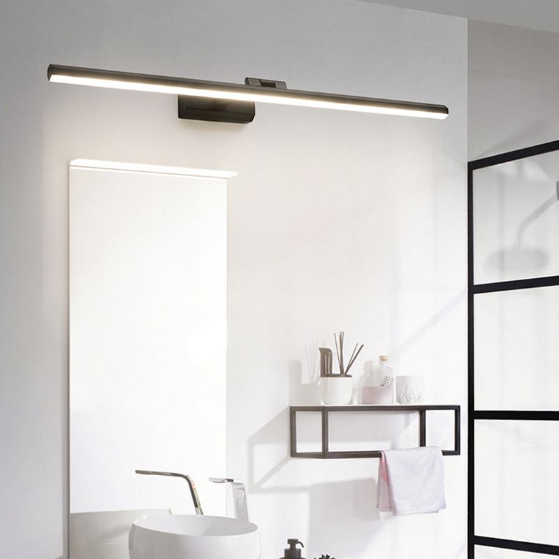 1-Light Postmodern Metal Vanity Light Straight LED Mirror Light for Bathroom