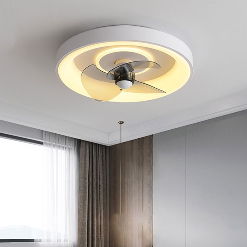 Fabillement de plafond en métal de forme géométrique Style moderne 2 lumières Light Fan Fan Lampe