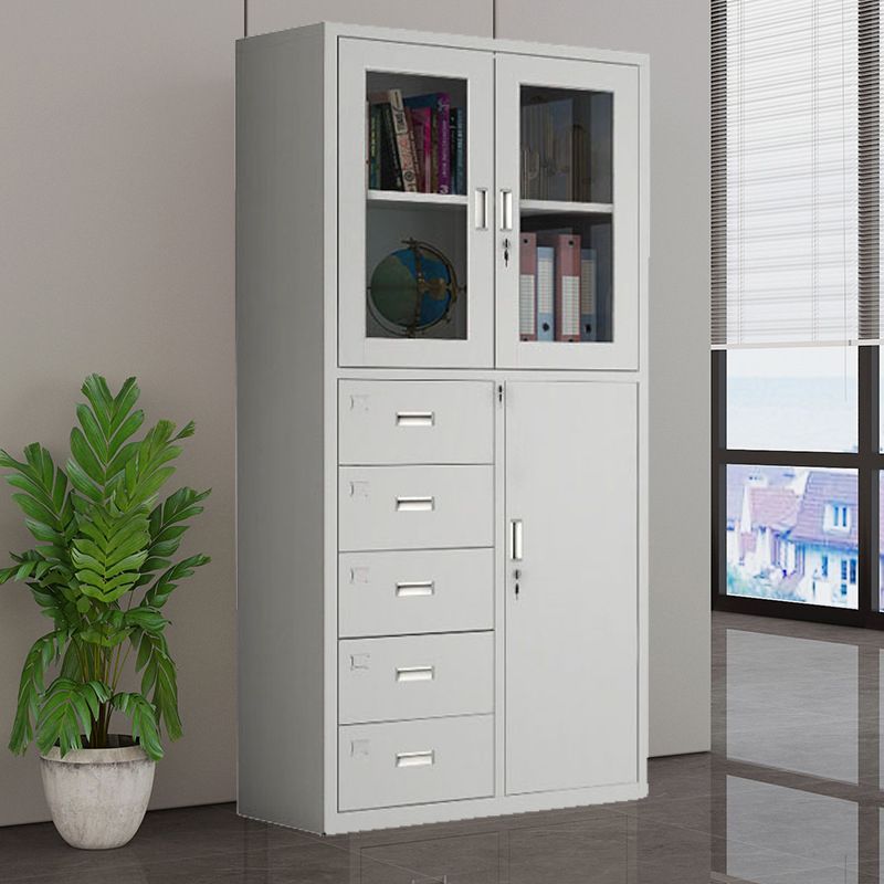 Modern White Filing Cabinet Lock Storage for Home and Office