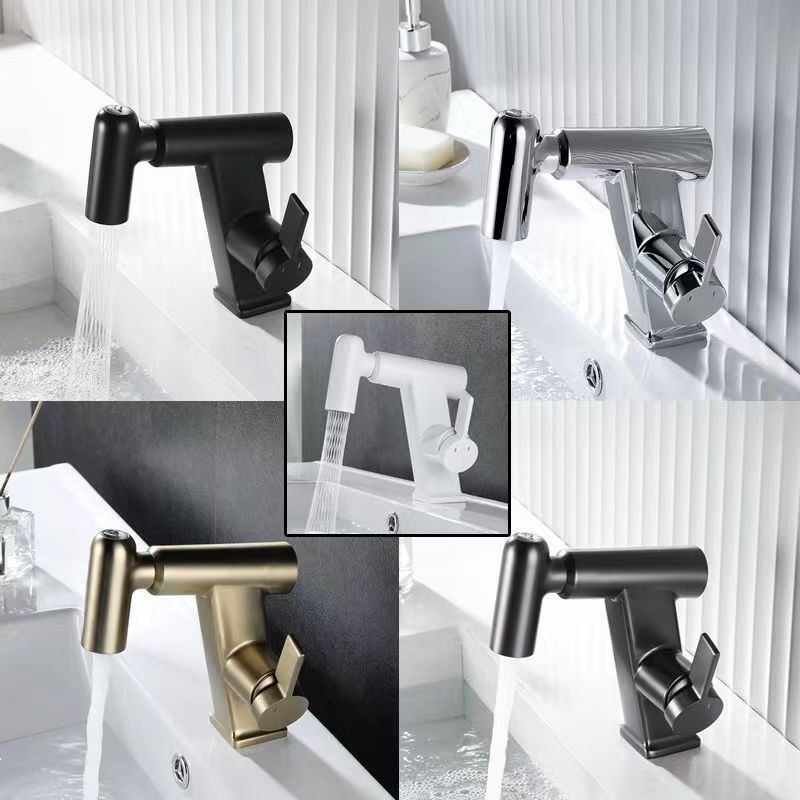 Contemporary Vessel Faucet Swivel Spout Faucet with One Lever Handle