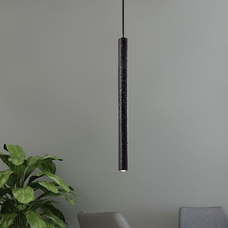 12 "/21.5" H Tube plafond hanglamp in Noordse stijl beton1 licht zwart/wit/geel hangend plafondlicht