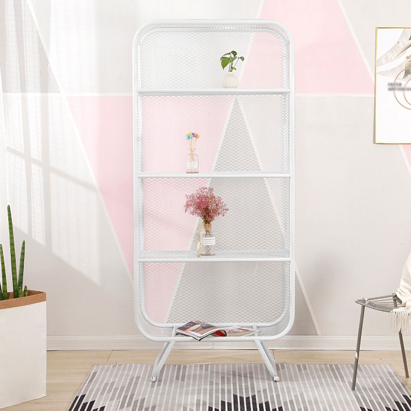 Industrial Metal Standard Bookshelf Closed Back Vertical Bookcase for Bedroom