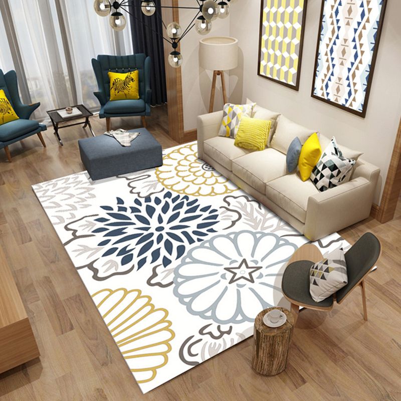 Multicolor 3D Optical Illusions Rug Polyester Modern Indoor Rug Non-Slip Backing Stain Resistant Pet Friendly Carpet for Home
