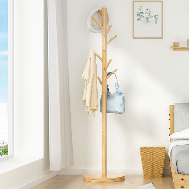 Wooden Entry Coat Rack Modern Style Simple Household Floor Coat Rack