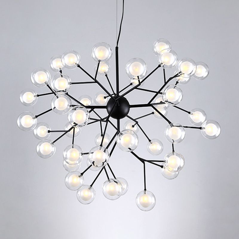 Globe Chandelier Light Fixture Modern Designer Glass Pendant Lighting for Restaurant