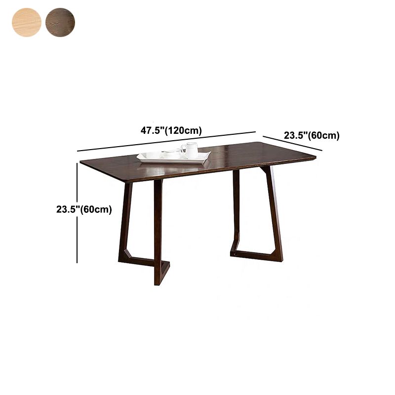 Sleigh-like Base Design Cocktail Table Wood/walnut/white Rubber Wood Coffee Table