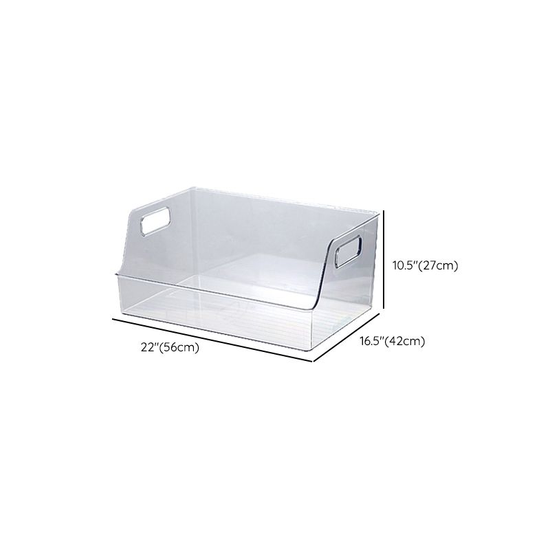 Modern Plastic Shelf Tabletop Standard Kids Bookcase in Transparent