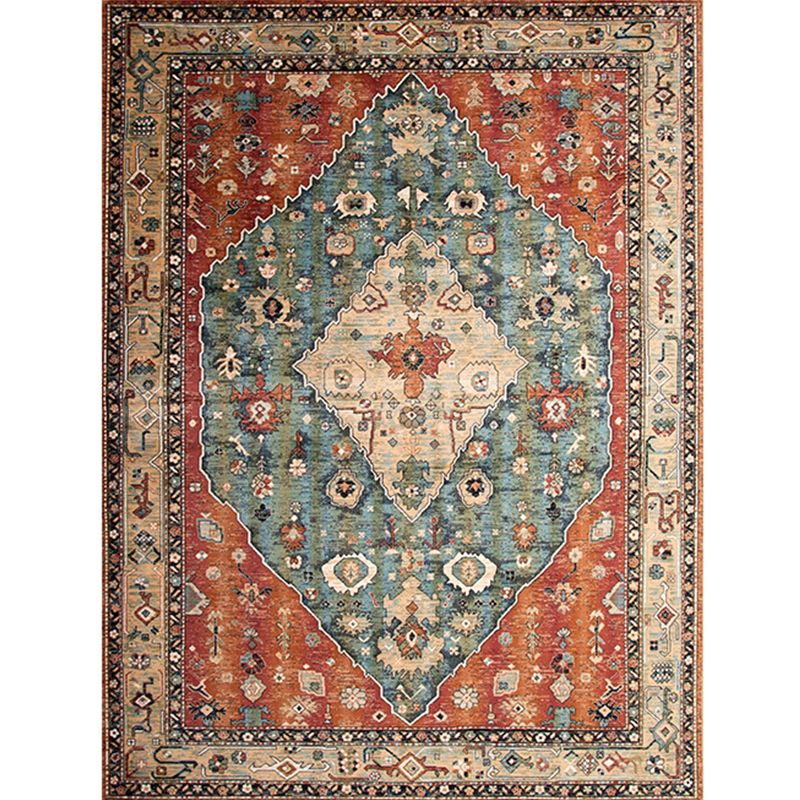 Casual Shabby Chic Rug Multicolored Geometric Print Carpet Anti-Slip Backing Stain-Resistant Rug for Room