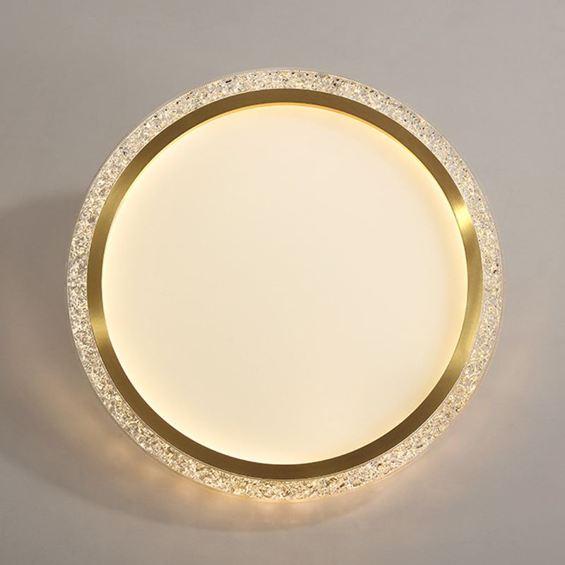 Aluminum LED Ceiling Flush Contemporary Flush Mount in Gold finish