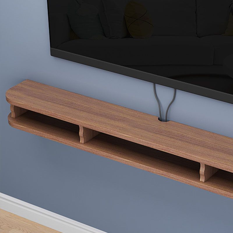 9" D Modern Wooden TV Stand Open Storage Wall Mounted TV Console