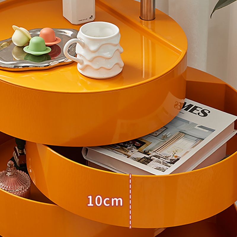 Round Bed Nightstand Modern Accent Table Nightstand for Bedroom