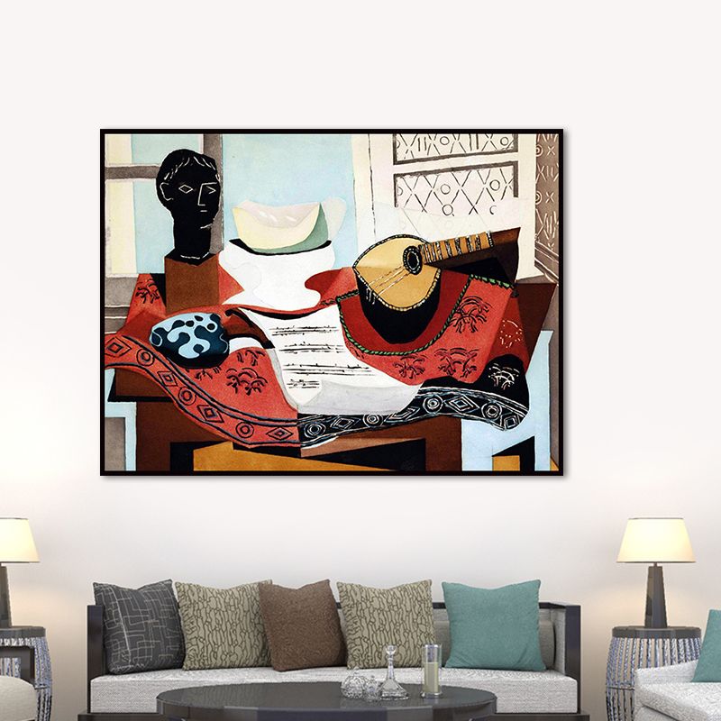 Canvas Textured Painting Nordic Style Guitar Wall Decor, Multiple Sizes Available