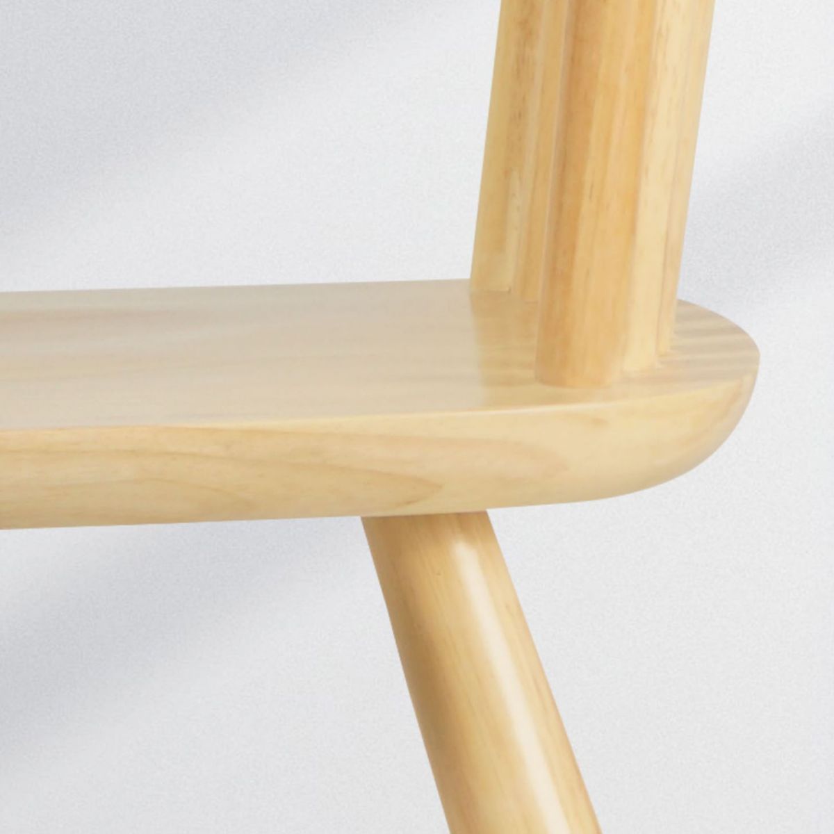 Contemporary Wood Chair Windsor Back Side Chair in Matte Finish for Home