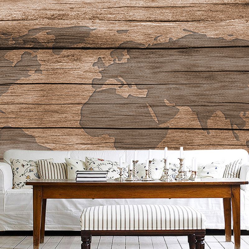 Environment Friendly Map Photography Wallpaper Sitting Room Wall Mural