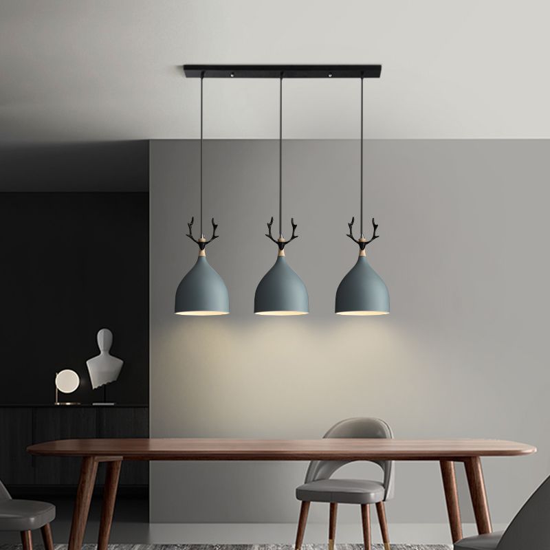 Geometric Shape Metal Hanging Light Modern Style Multi Lights Hanging Mount Light Fixture