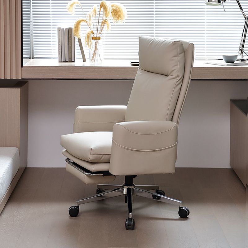 Modern Fixed Arms Managers Chair Height-adjustable Chair with Wheels