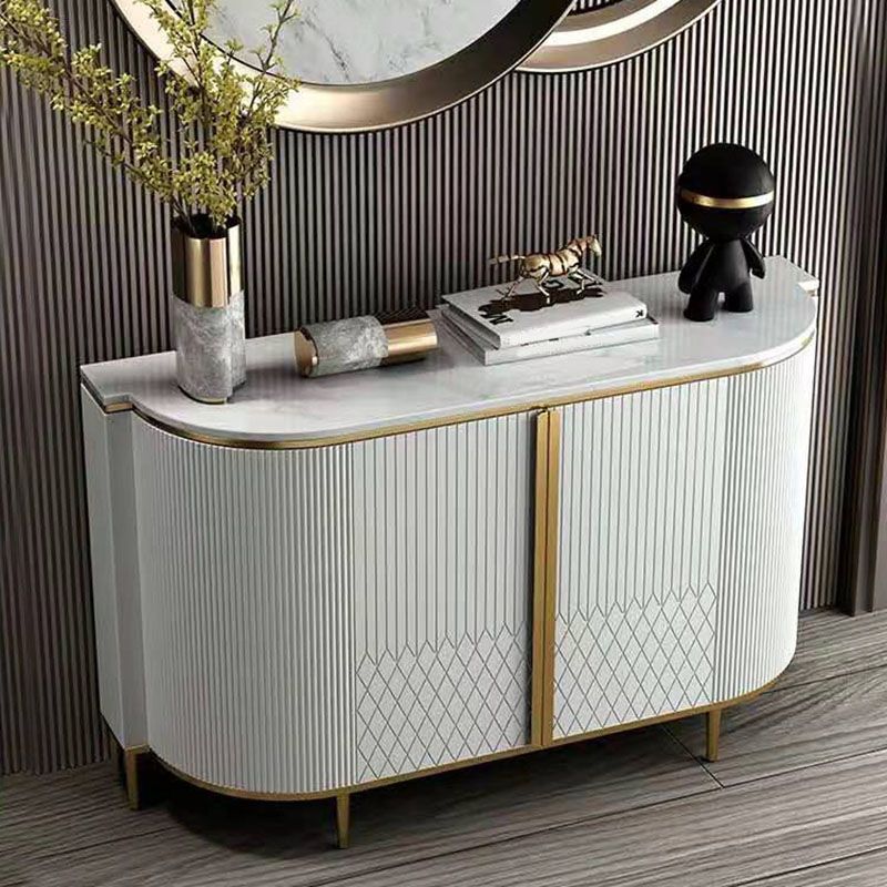 Glam Style Buffet Sideboard Stone Top Server with Door for Home