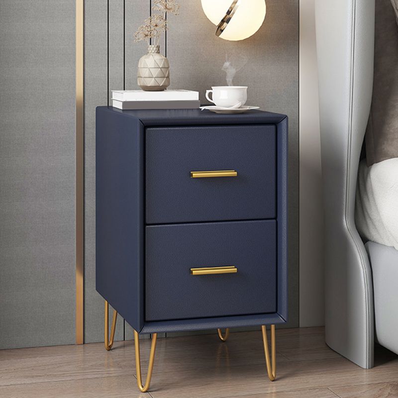 2 Drawers Contemporary Nightstand Legs Included Night Table ,19.3 Tall