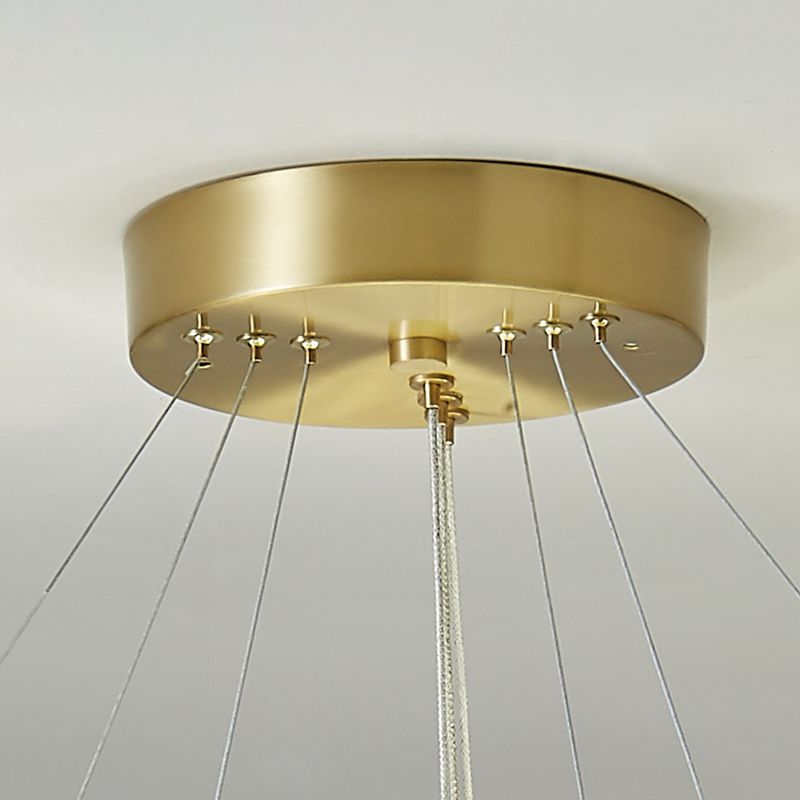 Circular Pendant Lighting Fixtures Modern Crystal Ceiling Chandelier