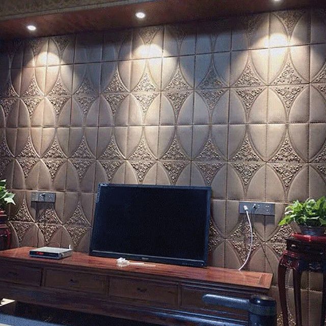 Modern Style Plastic Wall Panel Living Room Peel and Stick 3D Wall Paneling