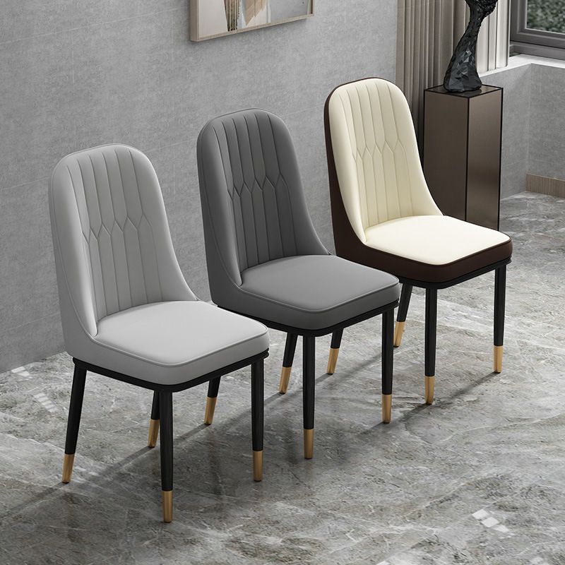 Scandinavian Style Upholstered Chair Wingback Parsons Chair for Home Use