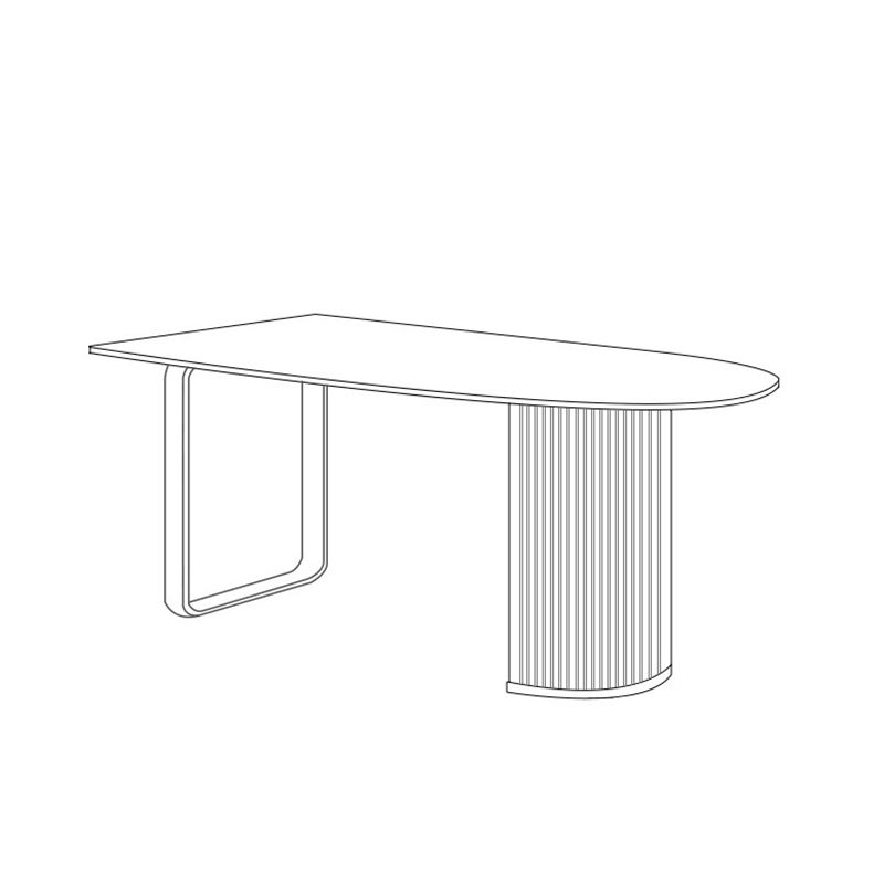 Sintered Stone Dining Table Traditional Luxury Table with Metal Base for Kitchen