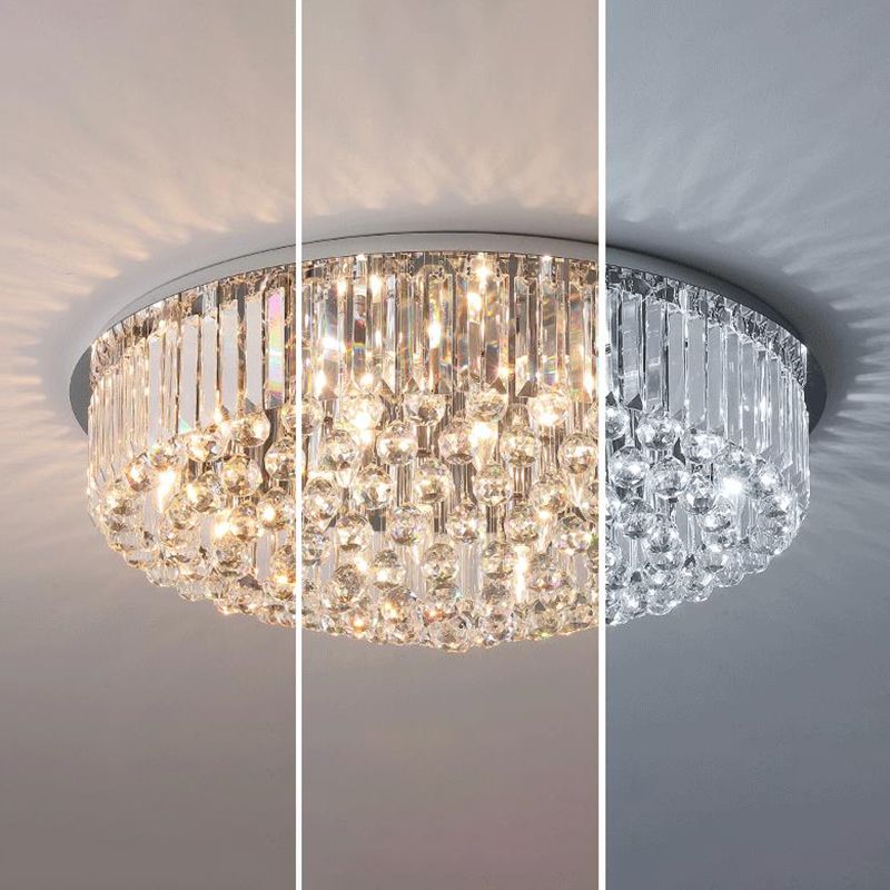 Ultra-Contemporary Flush Mount Lamp Crystal Ceiling Lighting for Bedroom