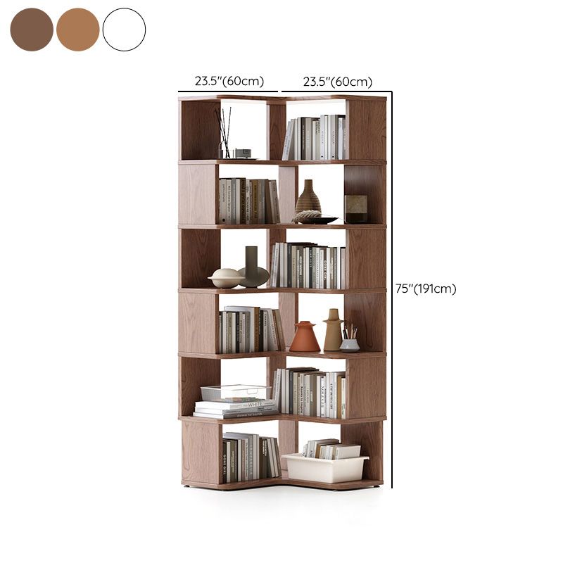 Scandinavian Open Back Shelf Bookcase with Shelves for Home Office