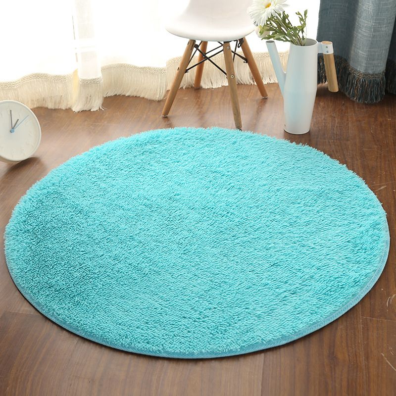 Multi Colored Comfort Rug Polypropylene Solid Color Carpet Non-Slip Backing Pet Friendly Washable Rug for Bedroom