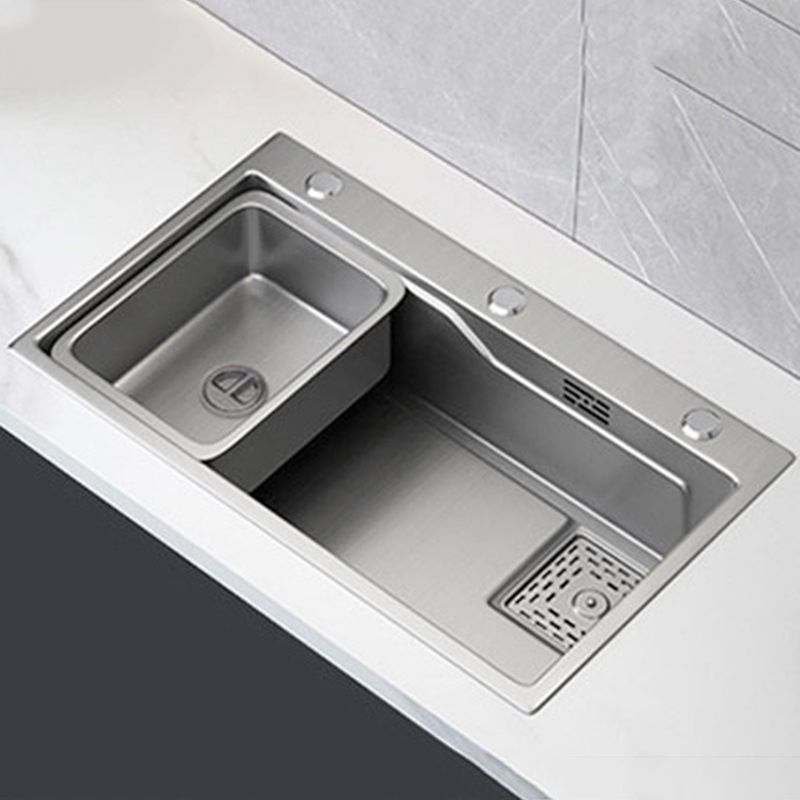 Contemporary Style Kitchen Sink Stainless Steel 3 Holes Kitchen Sink