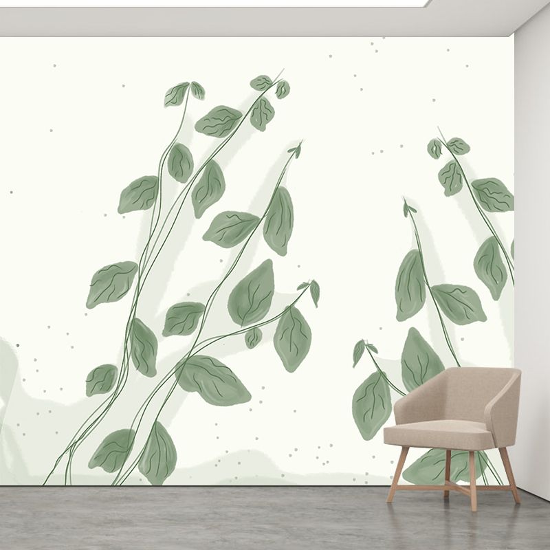 Eco-friendly Wall Mural Wallpaper Illustration Plant Decoration Sitting Room Wall Mural