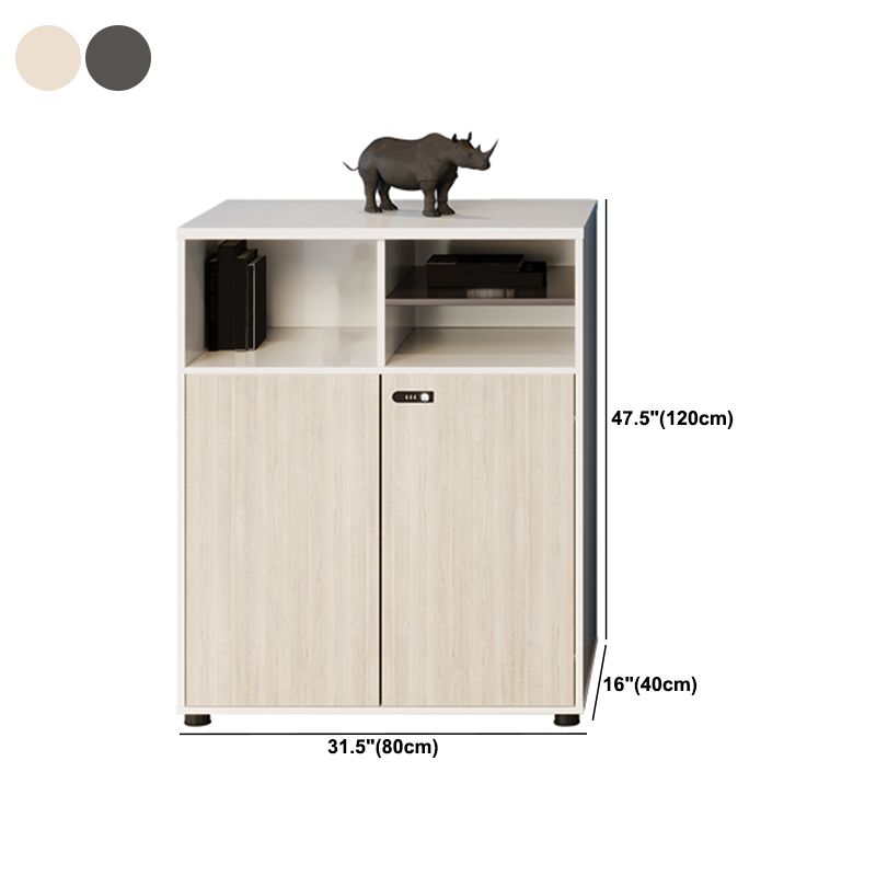 Modern File Cabinets Solid Wood Solid Color Vertical File Cabinet with Key Lock