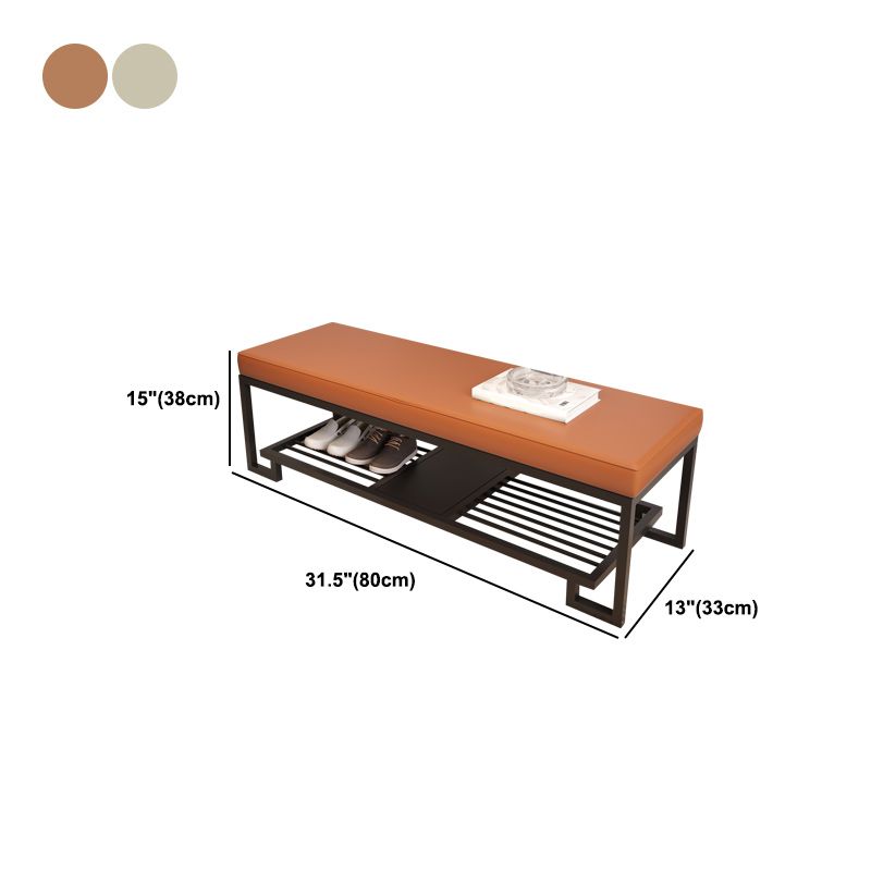 Modern Solid Color Bench Upholstered Entryway Bench with Storage