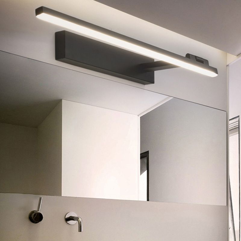 Iluminación de pared de metal lineal estilo moderno 1 lámpara de montaje de pared de luz