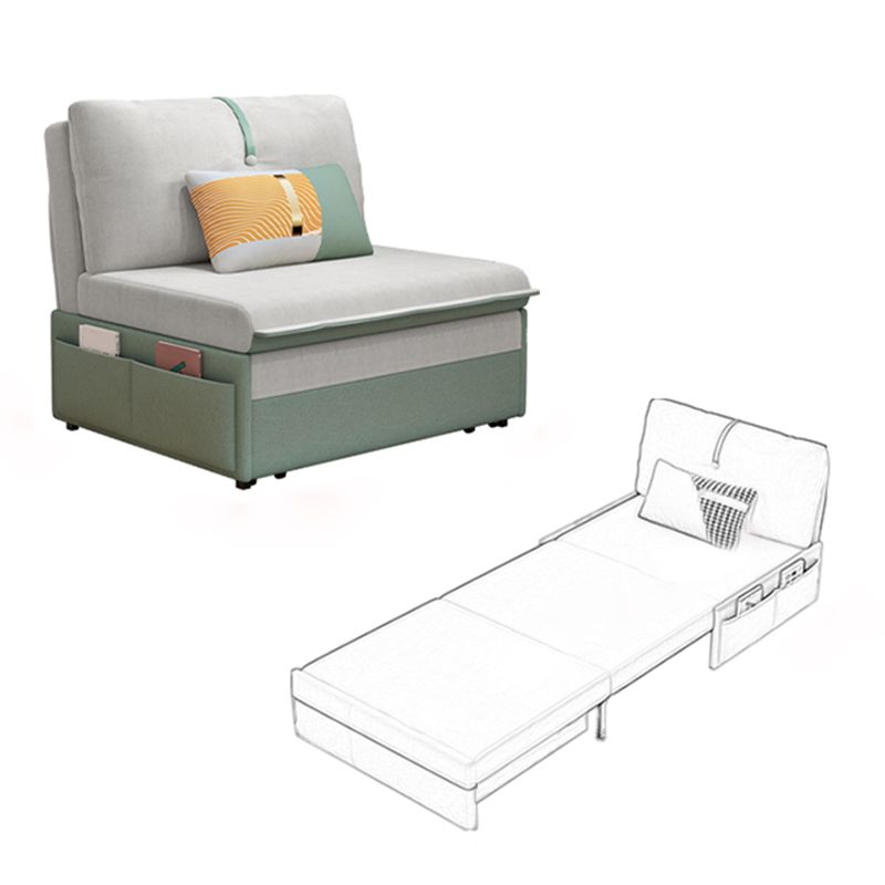 Contemporary Style Sofa Bed Upholstered No Theme Kid Bed in Gray