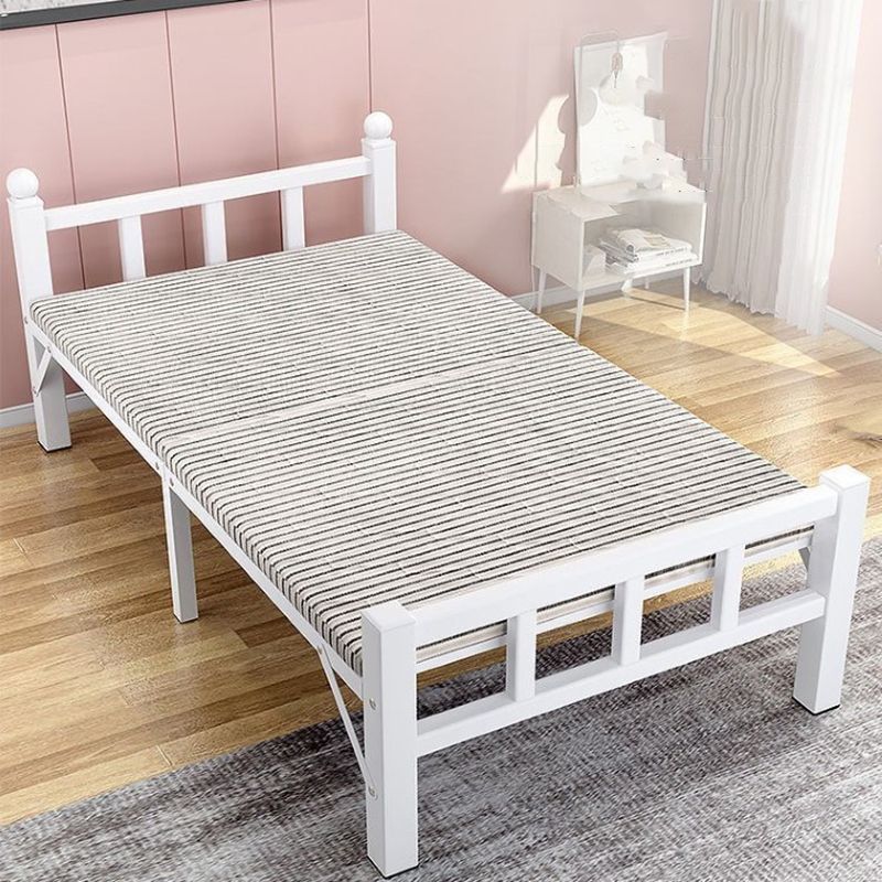 Scandinavian Style Standard Bed Metal Slat Headboard Kids Bed