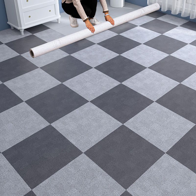 Home Indoor Vinyl Floor Coiled Marble Print Square PVC Vinyl Flooring