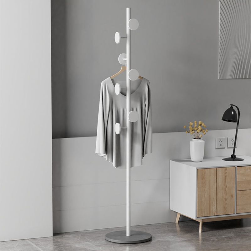 Modern Coat Hanger Metal Free Standing with Hooks Entryway Coat Rack