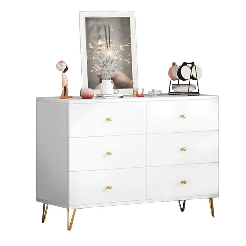 Living Room Engineered Wood Buffet Modern White Buffet Stand with Drawers