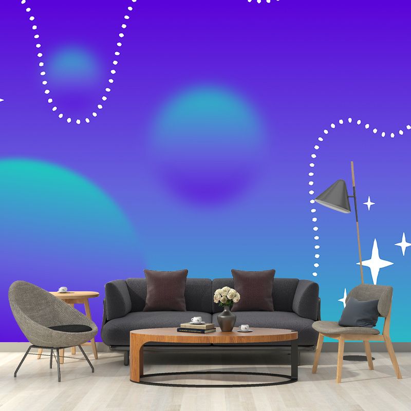 Environmental Wall Mural Wallpaper Cartoon Universe Living Room Wall Mural