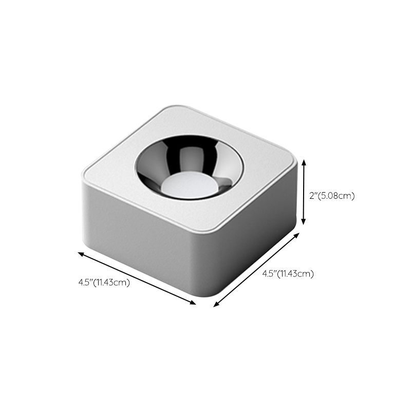 Square / Rectangle Flush Mount in Matte White LED Modern Aluminum Flush