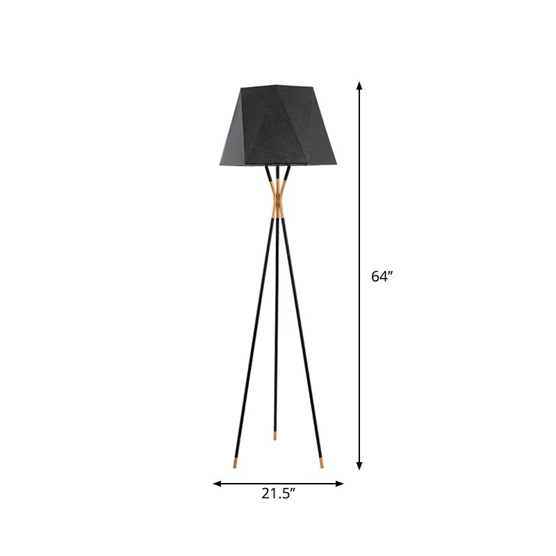 Linear/Kapsel/Bogenbodenleuchte Designer Metall Einerbulst Wohnzimmer Stehlampe in Schwarz