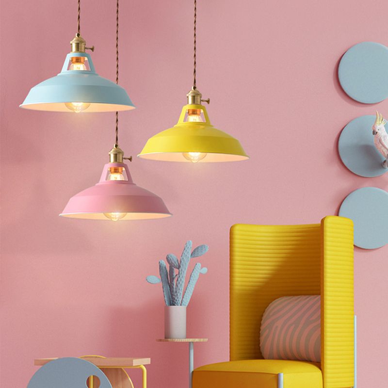 Plafonds de style macaron nordique Louteurs de plafond couvercle en pot 1 lumières légères pour barre