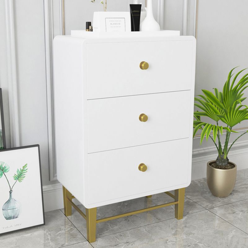 Vertical Wood Top Chest with Metal Legs Chest with Drawers for Bedroom