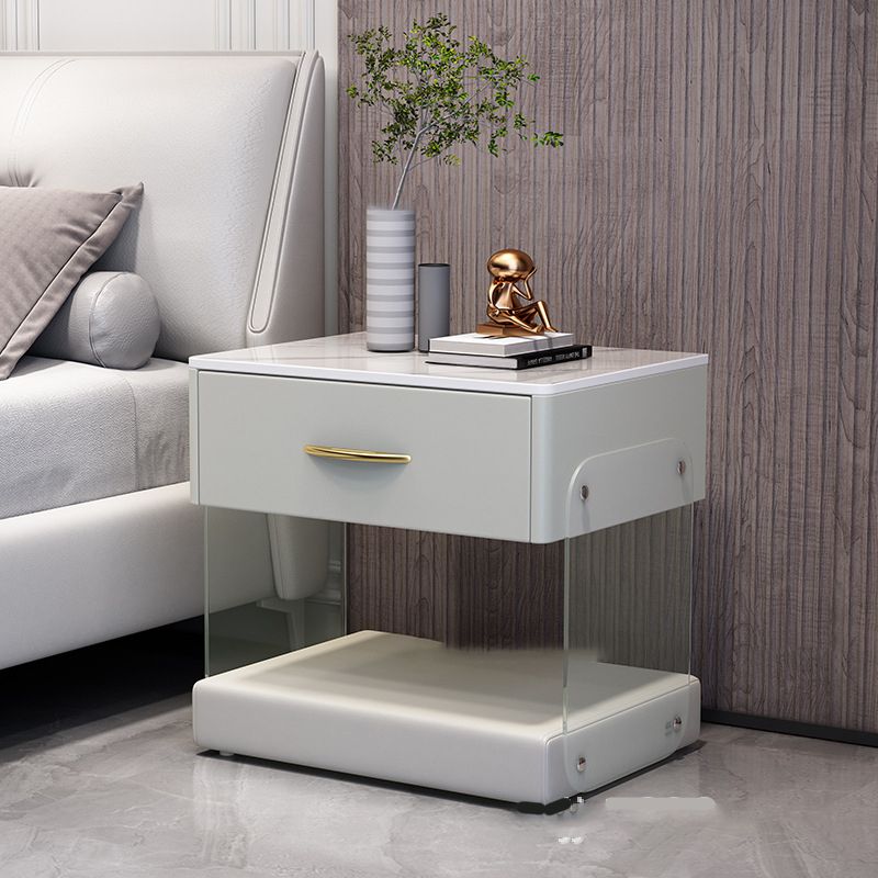 Modern Bed Nightstand Solid Wood Bedside Cabinet with Drawer