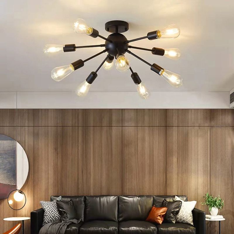 Modern Flush Mount Ceiling Fixture Metal Flush Ceiling Lights for Dining Room