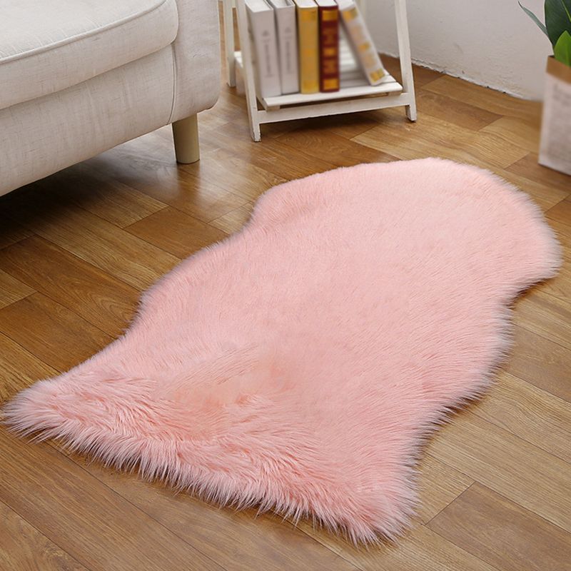 Creative Novelty Shape Shag Rug Contemporary Trendy Solid Indoor Rug Polyester Friendly Washable Carpet for Home Decor