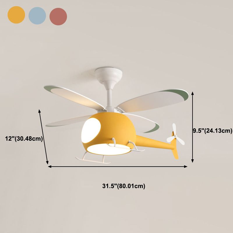 Metal Ceiling Fan Lighting Modern Style Multi Light Ceiling Fan Lamp for Living Room