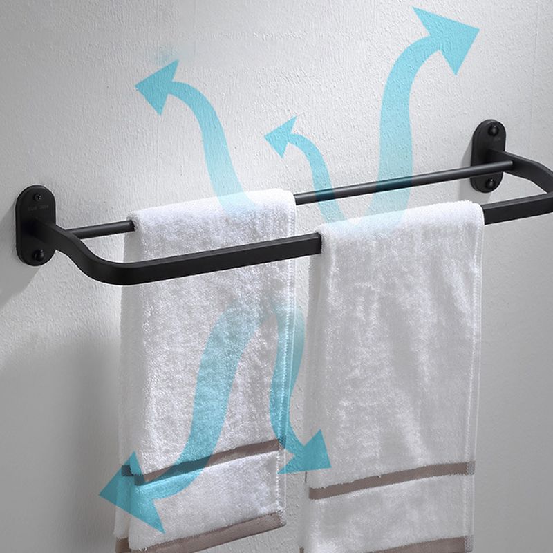 Modern Bathroom Accessory Set Bath Shelf Towel Bar Matte Black Bath Hardware Set